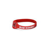Miami Ohio Red Hawks Silicone Bracelet Wristband Officially licensed NCAA